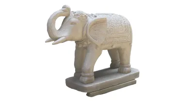 Indischer Elefant ca.108cm lang, Kopf nach links und linker Fuß nach vorne 